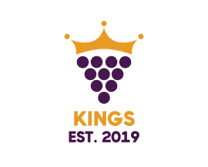 Fruit Grape Crown logo design