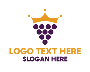 Fruit Grape Crown Logo