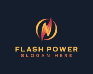 Lightning Bolt Charge logo design