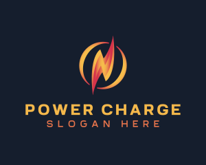 Charging - Lightning Bolt Charge logo design