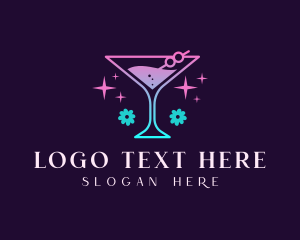 Millennial - Cocktail Martini Drink logo design