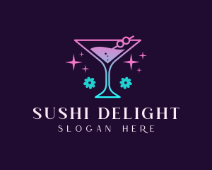 Cocktail Martini Drink logo design