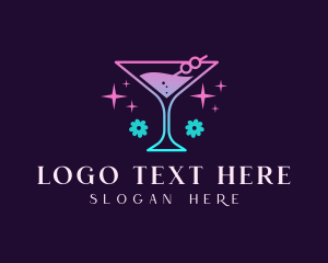 Mixed Drink - Cocktail Martini Drink logo design