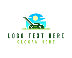 Planting - Grass Cutting Tool logo design
