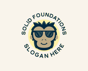 Simian - Ape Monkey Sunglasses logo design