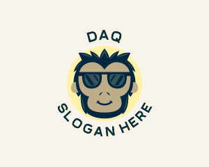 Gamer - Ape Monkey Sunglasses logo design