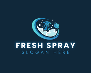 Spray Mop Housekeeping logo design