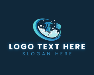 Hygiene - Spray Mop Housekeeping logo design