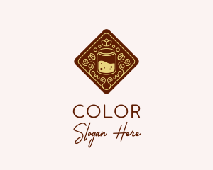 Vegan - Honey Jar Drink logo design