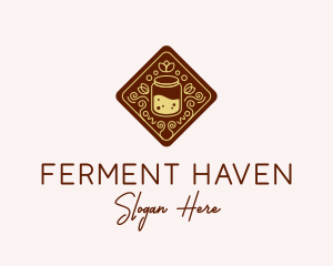 Fermentation - Honey Jar Drink logo design