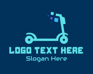 Technology - Digital Electric Scooter logo design