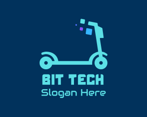 Digital Electric Scooter logo design