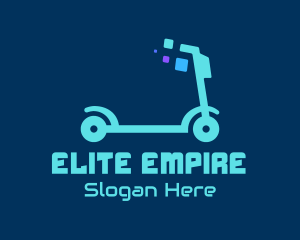 Digital Electric Scooter logo design