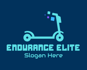 Digital Electric Scooter logo design