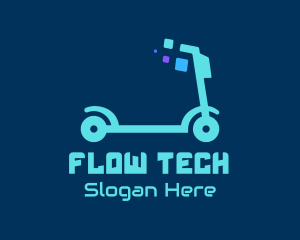 Digital Electric Scooter logo design