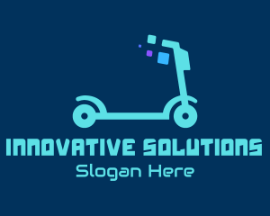 Digital Electric Scooter logo design