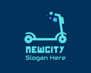 Digital Electric Scooter logo design