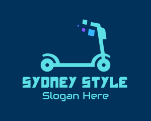 Digital Electric Scooter logo design