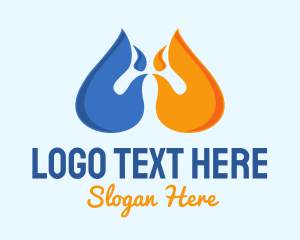 Petroleum - Water Fire Element logo design