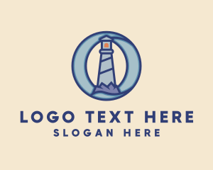 Travel - Lighthouse Bay Letter O logo design