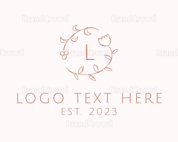 Organic Floral Feminine Cosmetics Logo