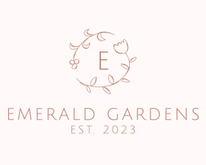 Organic Floral Feminine Cosmetics logo design