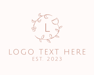 Herbal - Organic Floral Feminine Cosmetics logo design