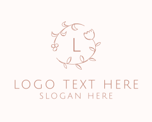 Organic Floral Feminine Cosmetics Logo