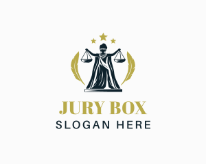 Jury - Justice Scale Woman logo design