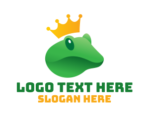 Frog - Prince Charming Frog Royalty logo design