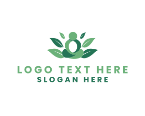 Herbal - Nature Leaf Meditate logo design