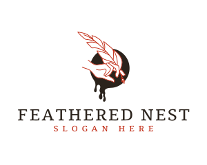 Plume Feather Ink logo design