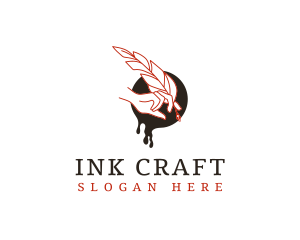 Ink - Plume Feather Ink logo design