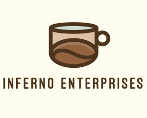 Coffee Bean Cup Cafe logo design