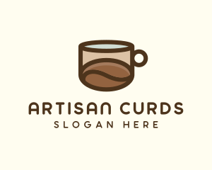 Coffee Bean Cup Cafe logo design