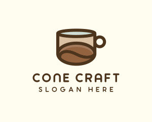 Coffee Bean Cup Cafe logo design