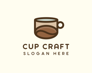 Coffee Bean Cup Cafe logo design