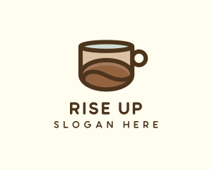 Coffee Bean Cup Cafe logo design