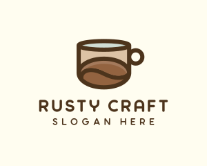 Coffee Bean Cup Cafe logo design