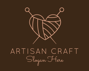 Heart Crochet Handicraft  logo design