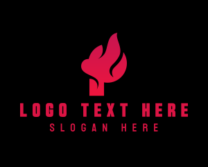 Modern - Fiery Pink Letter P logo design