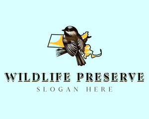 Massachusetts Chickadee Wildlife  logo design