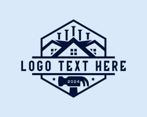 Remodeling - Hammer Roofing Builder logo design