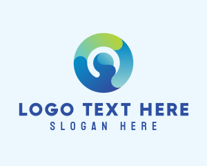 Tech - Gradient Tech Letter O logo design