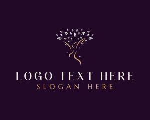 Vegatarian - Woman Wellness Tree logo design