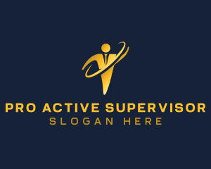 Supervisor - Human Corporate Leader logo design