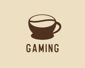 Caffeine - Coffee Bean Cup logo design
