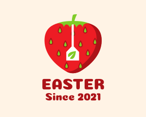 Plum - Strawberry Fruit Teabag logo design