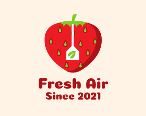 Strawberry Fruit Teabag logo design