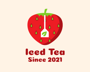 Strawberry Fruit Teabag logo design